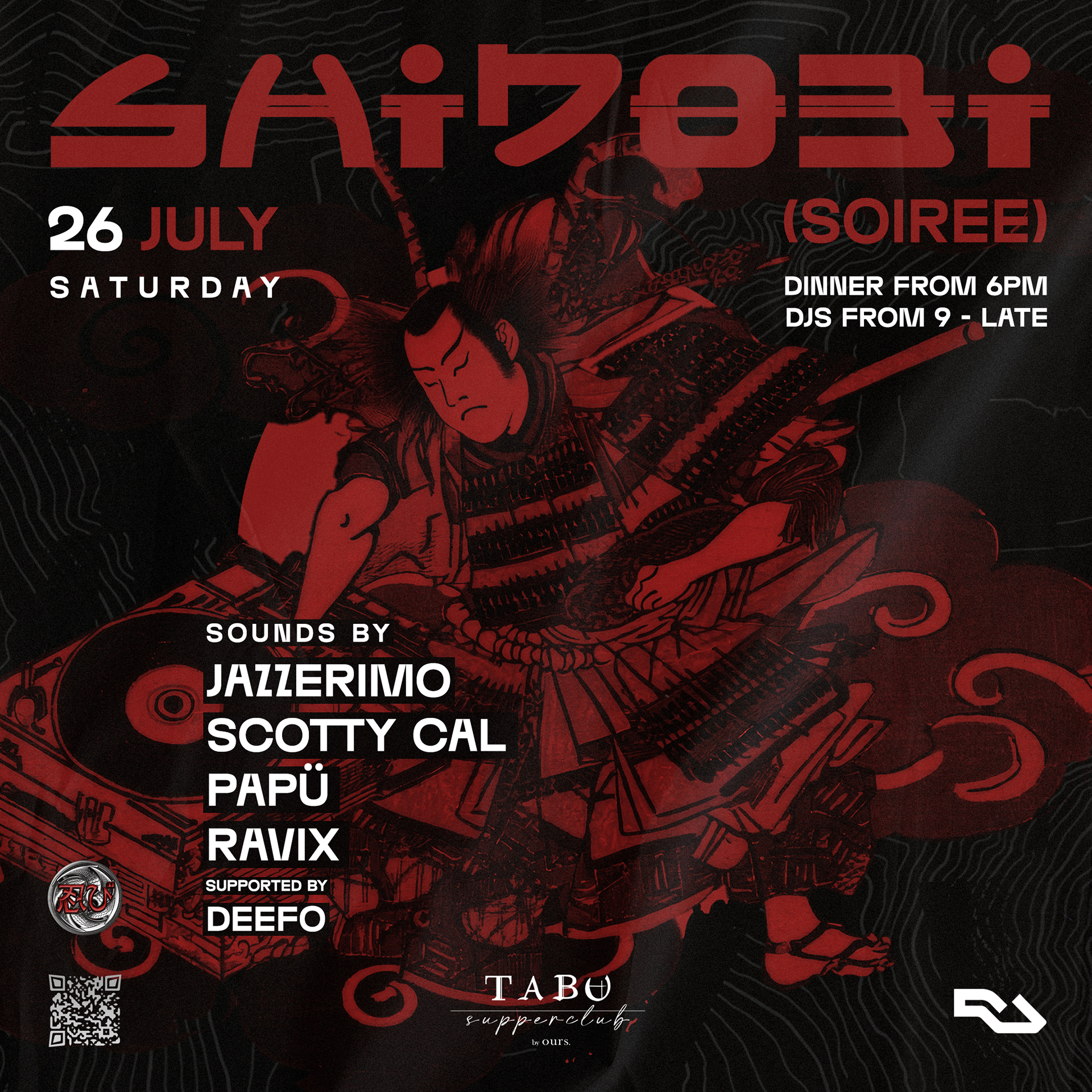 SHINOBI SOIRÉE Bali 2025 tech house party at TABU